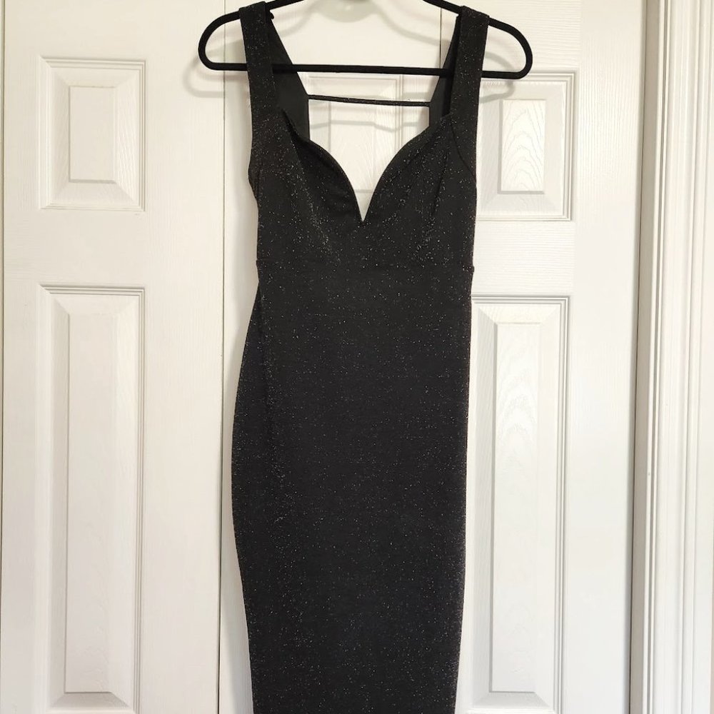 Sexy Evening Doll Black Shimmer Dress